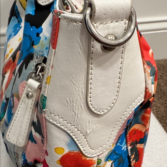 Sharif floral paint splatter shoulder bag purse - Picture 5 of 16